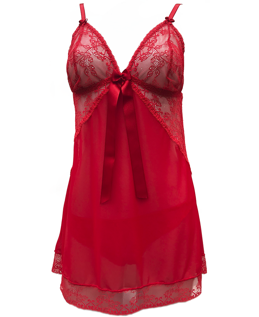 Babydoll Carol Rojo